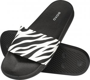 Soxo Klapki Plażowe Premium Unisex SOXO Zebra | Idealne na Lato Wakacje i na Basen | Gumowe 3637 1