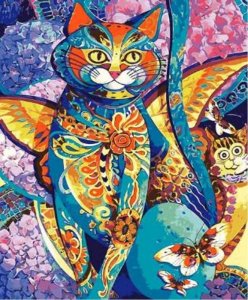 Obraz Malowanie po numerach - Kot ze skrzydłami 1