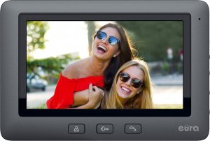 Eura Wideodomofon EURA VDP-45A3 ALPHA czarny kolor monitor 7'' obsługa 1 wejścia 4