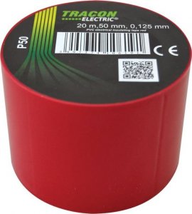 Tracon Electric Taśma izolacyjna 20mx50mm czerwony 1