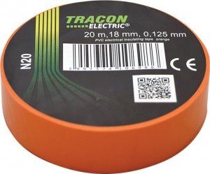 Tracon Electric Taśma izolacyjna 20mx18mm  pomarańcz 1