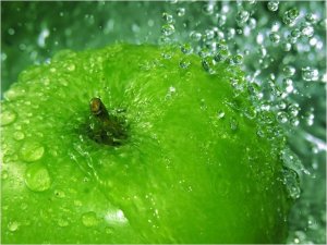 DecoNest Fototapeta - Zielone jabłko - 300X231 1
