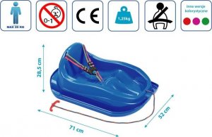 Marmat Sanki plastikowe mini bobek niebieskie 2