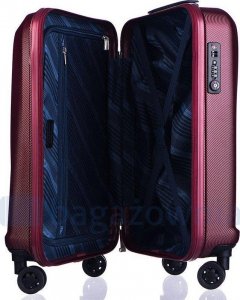 Puccini Mała kabinowa walizka PUCCINI LONDON PC019C+ 3 Czerwona 5