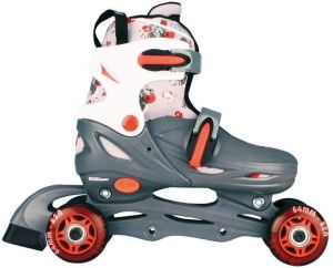 Rolki Nijdam Rolko-wrotki 3W1 szaro-białe r. 27-30 2