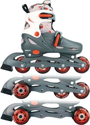 Rolki Nijdam Rolko-wrotki 3W1 szaro-białe r. 27-30 4