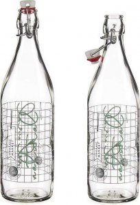Vivalto Butelka Natural Przezroczysty Metal Plastikowy Szkło (1000 ml) 1