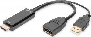 Adapter AV Digitus DIGITUS 4K HDMI Adapter - HDMI auf DisplayPort 0,2m schwarz 1