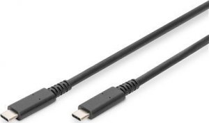 Kabel USB Digitus USB-C - USB-C 0.8 m Czarny (AK-300343-008-S) 1