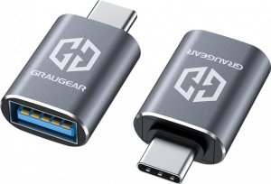 Adapter USB Graugear USB-A - USB-C Szary  (G-AD-ATC-10G-2) 2