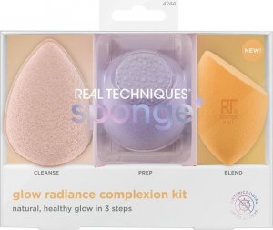 Real Techniques Gąbka do Makijażu Real Techniques Sponge + Glow Radiance Complexion (3 pcs) 1