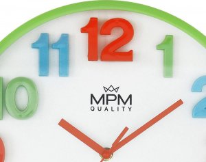 MPM Kolorowy zegar ścienny MPM E01.4186.40 30 cm 1