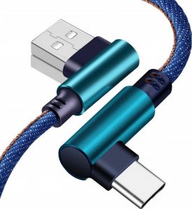 Kabel USB KABEL USB TYP-C KĄTOWY SZYBKIE ŁADOWANIE QUICK CHARGE QC 2M 1