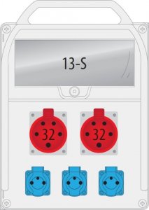 Pawbol Rozdzielnica R-BOX 380R 2x32A/5p 3x250V 13S - B.18.380-35 1