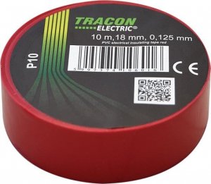 Tracon Electric Taśma izolacyjna 10mx15mm czerwona 1
