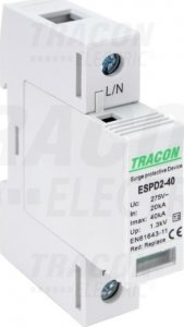 Tracon Electric Ogranicznik przepięć T2, AC, wymienne wkładki ESPD2-40-1P 1