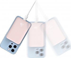 Powerbank Baseus Magnetic Mini 20W 10000mAh Różowy 14