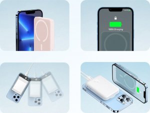 Powerbank Baseus Magnetic Mini 20W 10000mAh Różowy 3