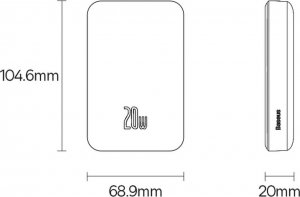 Powerbank Baseus Magnetic Mini 20W 10000mAh Różowy 6