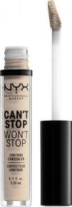 NYX Korektor Twarzy Can't Stop Won't Stop NYX (3,5 ml) - fair 3,5 ml 3