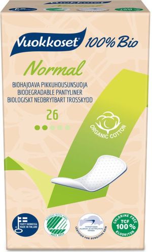 Vuokkoset Wkładki Higieniczne Normal 100% Bio, 26szt. 1