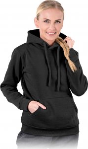 R.E.I.S. MARSU - damska bluza polarowa, zapięcie suwak, kaptur ściągany troczki, jedna kieszeń dół bluzy, rękawy dół ściągacz, 100% - ceglasty XL 4