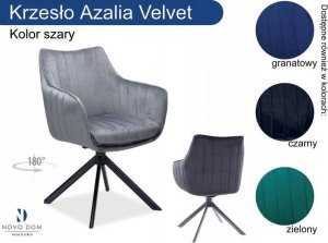 Signal Krzesło 61 x 44 x 86 cm odcienie szarości 1 szt. 2