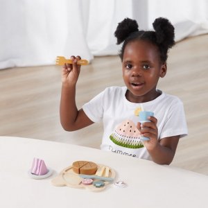 Viga Toys VIGA PolarB Drewniany Zestaw Obiadowy do Krojenia (44058) 5