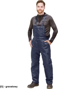 R.E.I.S. S-WINTER - Ocieplane spodnie ochronne ogrodniczki - czarny 4XL 1