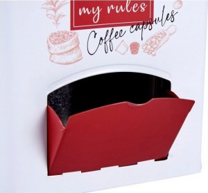 Kinvara Organizer na kapsułki kawy Biały Blacha biała 2