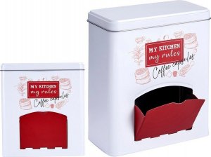 Kinvara Organizer na kapsułki kawy Biały Blacha biała 3