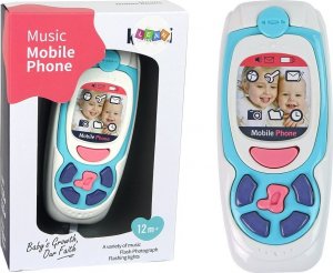 LeanToys Dziecięcy Edukacyjny Telefon Komórkowy Melodia Niebieski 1