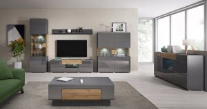 Helvetia Witryna biały połysk 159 x 53 x 39 cm HLV TOLEDO 2