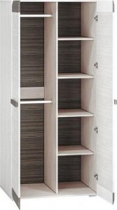 ML Meble Szafa Blanco 92 x 202 x 65 cm biały Lustro: Bez lustra, z wyposażeniem 2