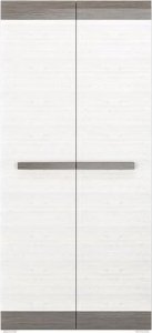 ML Meble Szafa Blanco 92 x 202 x 65 cm biały Lustro: Bez lustra, z wyposażeniem 6