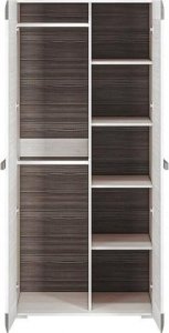 ML Meble Szafa Blanco 92 x 202 x 65 cm biały Lustro: Bez lustra, z wyposażeniem 7