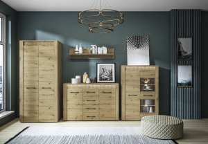 ML Meble Komoda artis 138 x 40 x 94cm dąb artisan 13