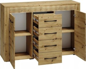 ML Meble Komoda artis 138 x 40 x 94cm dąb artisan 2