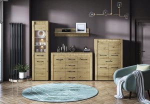 ML Meble Komoda artis 138 x 40 x 94cm dąb artisan 9