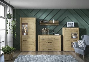 ML Meble Komoda artis 138 x 40 x 94cm dąb artisan 10