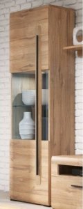 Helvetia Witryna dąb sonoma mat 204 x 60 x 39 cm Tulsa 3