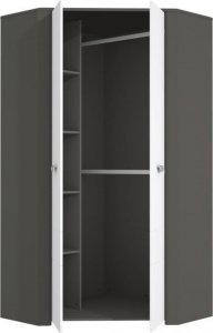 Forte Szafa Hey 97,4 x 194,4 x 97,4 cm odcienie szarości narożna 2