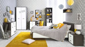 Forte Szafa Hey 97,4 x 194,4 x 97,4 cm odcienie szarości narożna 5