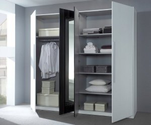 Helvetia Szafa 228 x 214 x 58 cm wielokolorowy lustro 2