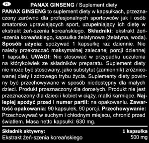 Real Pharm REAL PHARM Panax Ginseng 500mg 90caps 2