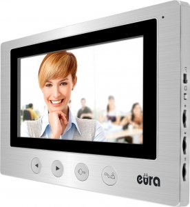 Eura Monitor EURA VDA-20A3 EURA CONNECT srebrny, ekran 7'' otwieranie 2 wejść 1