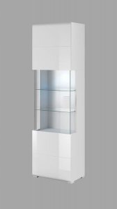 Helvetia Witryna biały połysk 204 x 61 x 39 cm MebleHOT TOLEDO 2