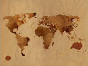 DecoNest Fototapeta - Herbaciana mapa świata - 300X231 1