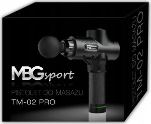 Masażer MBGsport PISTOLET DO MASAŻU SUPER MOCNY MASAŻER + 9 GŁOWIC TM-02 PRO 12