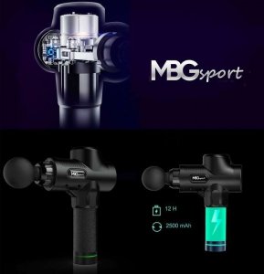 Masażer MBGsport PISTOLET DO MASAŻU SUPER MOCNY MASAŻER + 9 GŁOWIC TM-02 PRO 4
